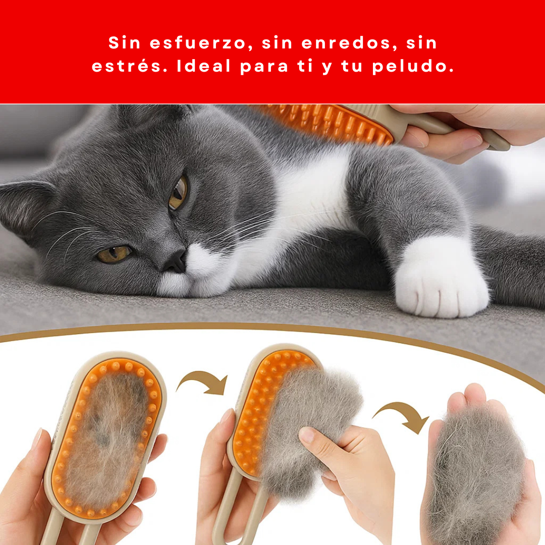 Cepillo de Vapor para Gatos y Perros