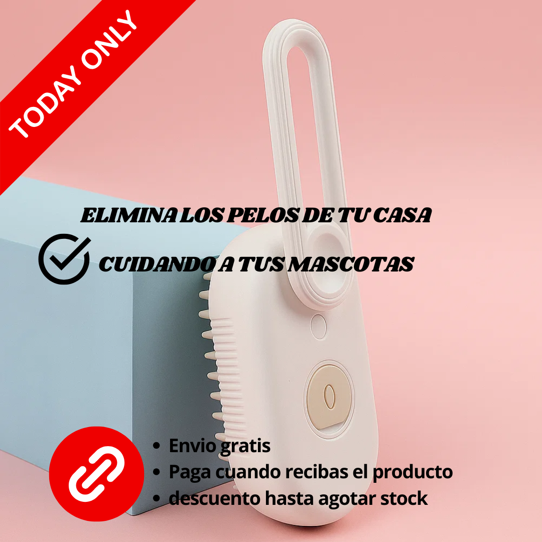 Cepillo de Vapor para Gatos y Perros