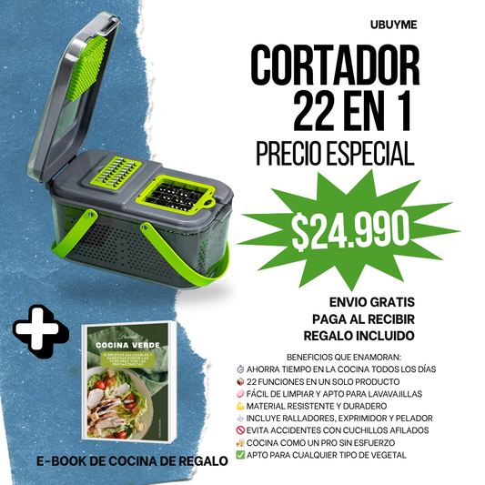 Cortador Multifuncional 22 en 1 + Regalo COMPLETAMENTE GRATIS